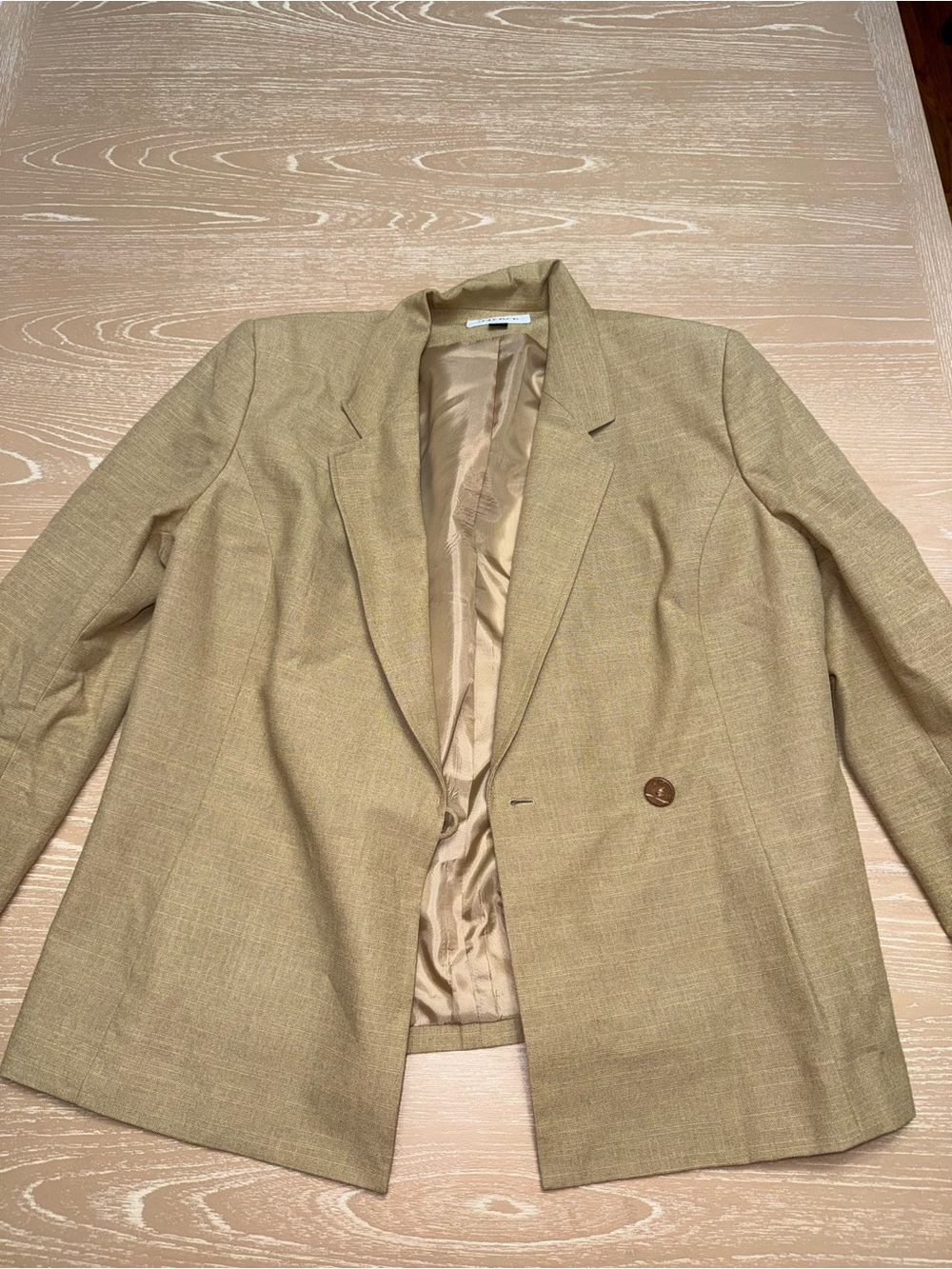 Kasper Women's Light Tan Single-Button Blazer